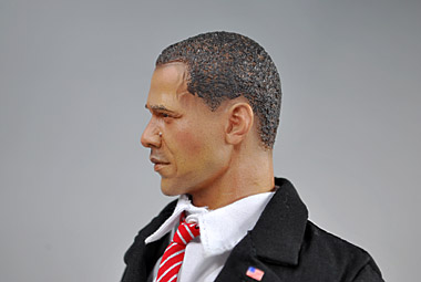 Illustration for article titled Best Obama Action Figure Ever Battles Darth Vader, Terrorists, Dick Cheney